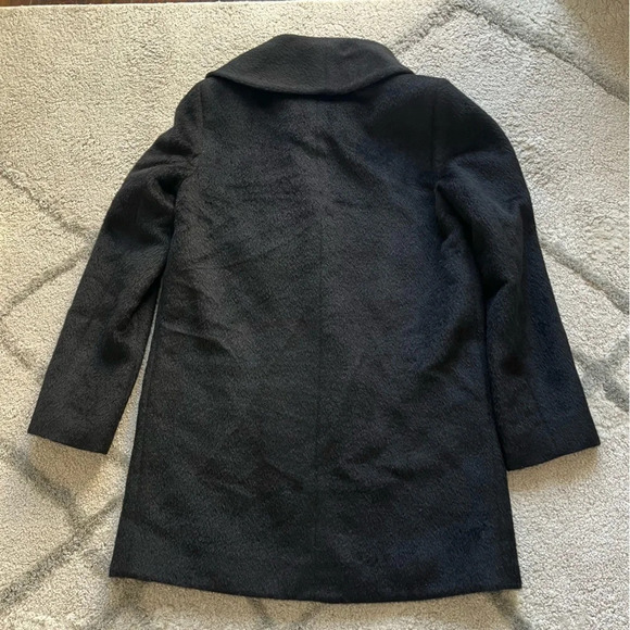 Cole Hahn coat black alpaca wool jacket pea coat 8 - Picture 5 of 13